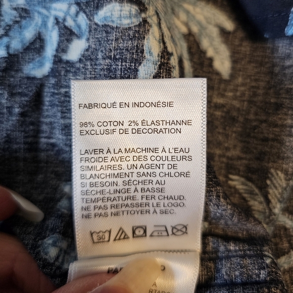 Original Penguin Men Tropical Shirt Blue Monkey Tree Button Down Short Sleeve, M - Picture 6 of 8